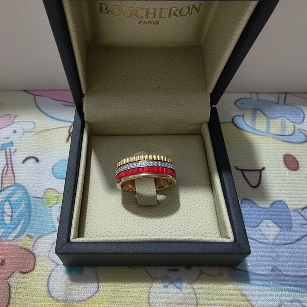 Boucheron Four-Band Red Ring